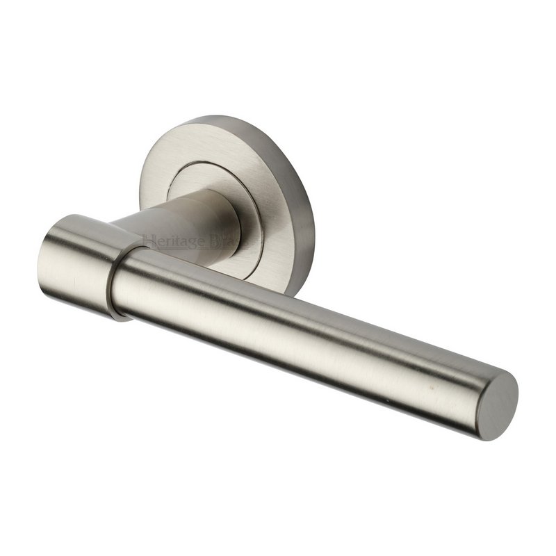 Phoenix Door Handle on Round Rose - RS2017-SN
