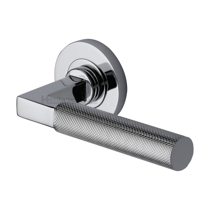 Signac Door Handle on Round Rose - RS2260-PC