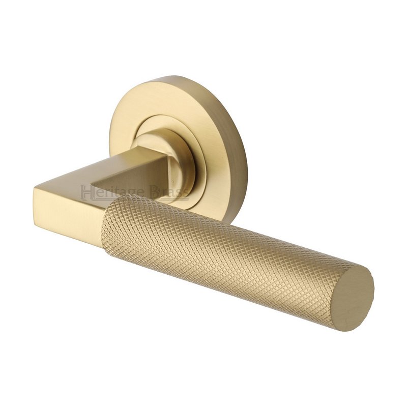 Signac Door Handle on Round Rose - RS2260-SB