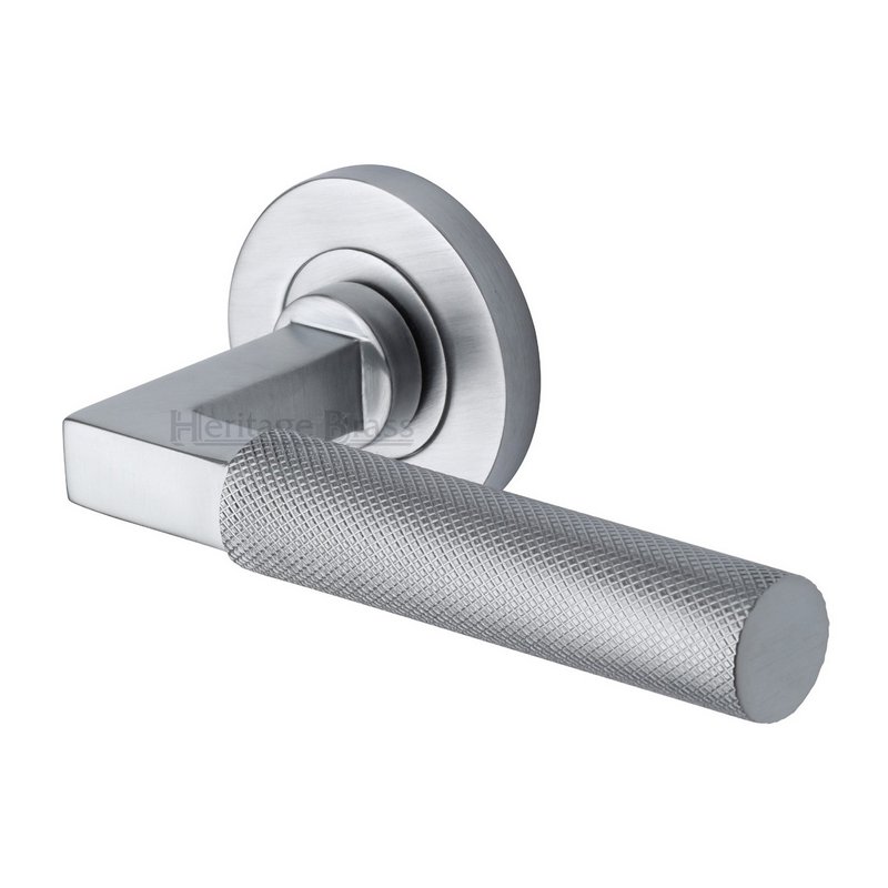 Signac Door Handle on Round Rose - RS2260-SC