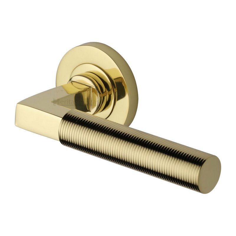 Spectral Door Handle on Round Rose - RS2261-PB