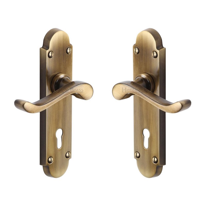 Savoy Door Handle on Plate - S600-AT