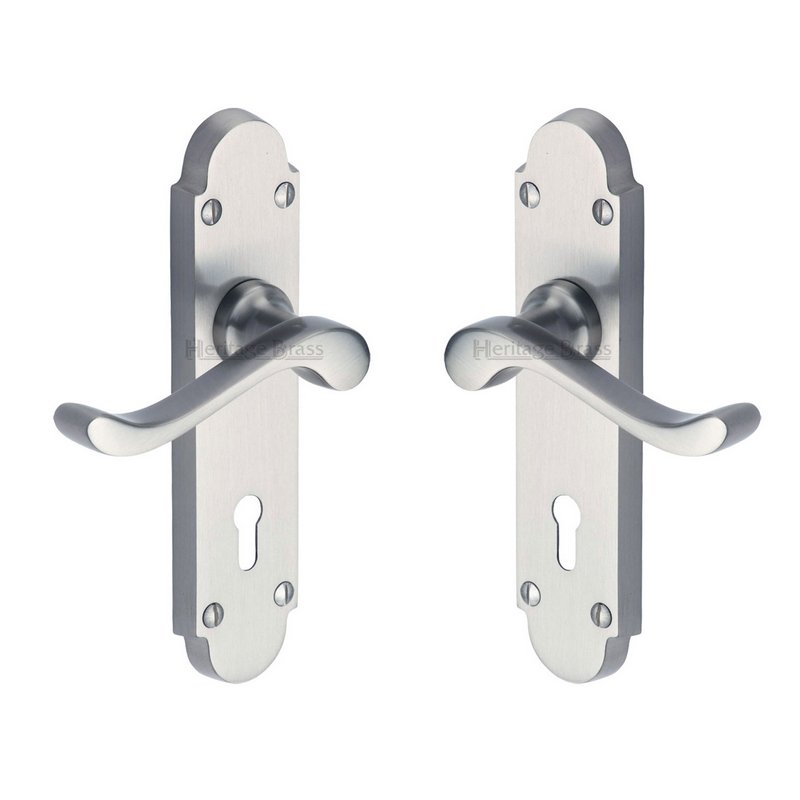 Savoy Door Handle on Plate - S600-SC