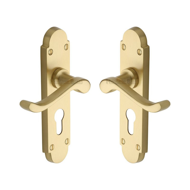 Savoy Door Handle on Plate - S607.48-SB