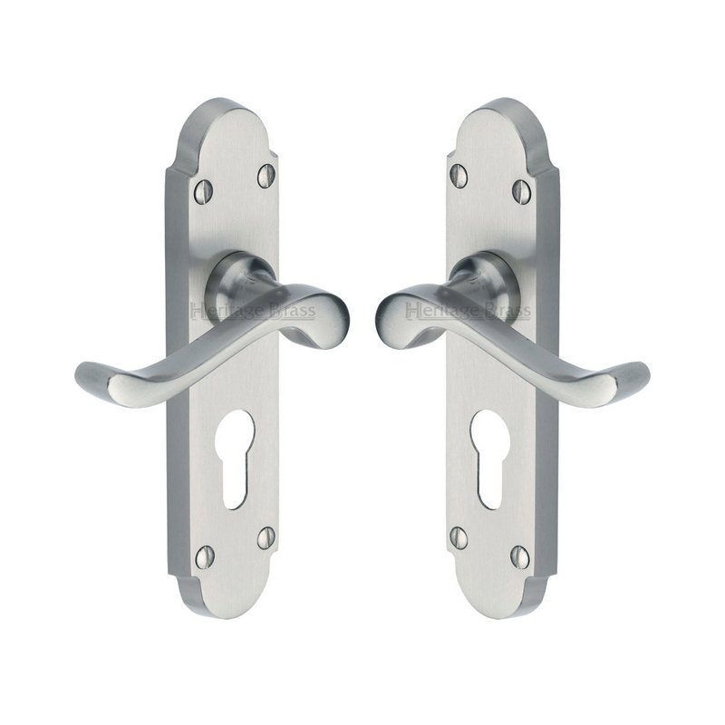 Savoy Door Handle on Plate - S607.48-SC