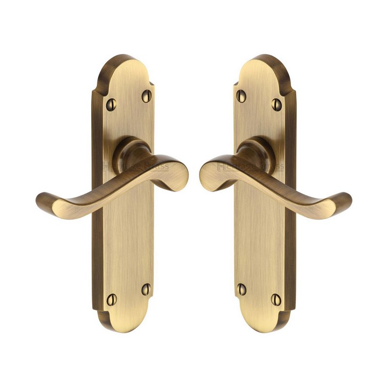 Savoy Door Handle on Plate - S610-AT