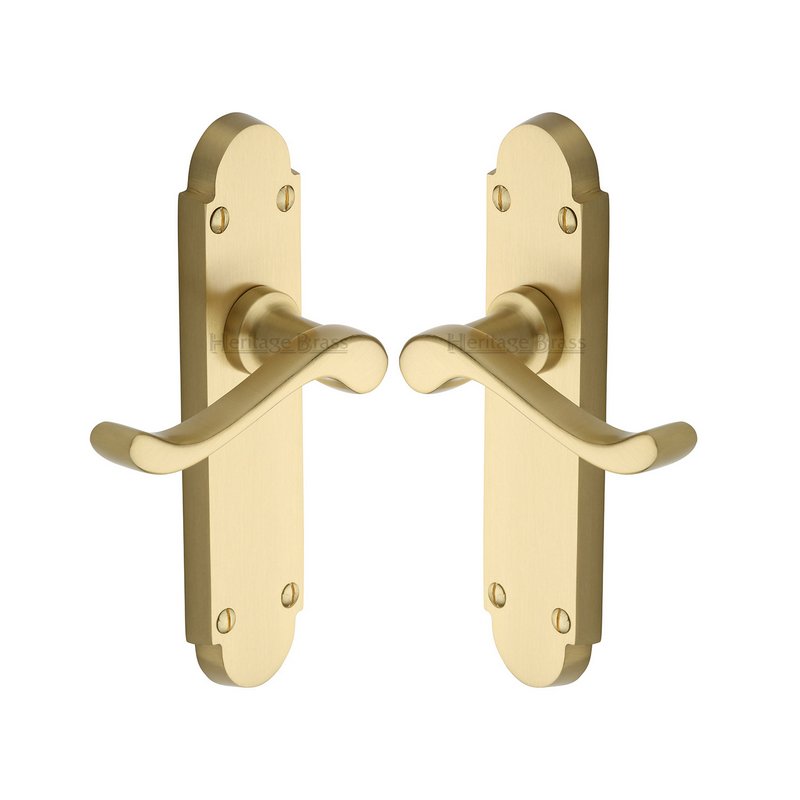 Savoy Door Handle on Plate - S610-SB