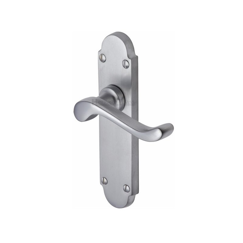 Savoy Door Handle on Plate - S610-SC