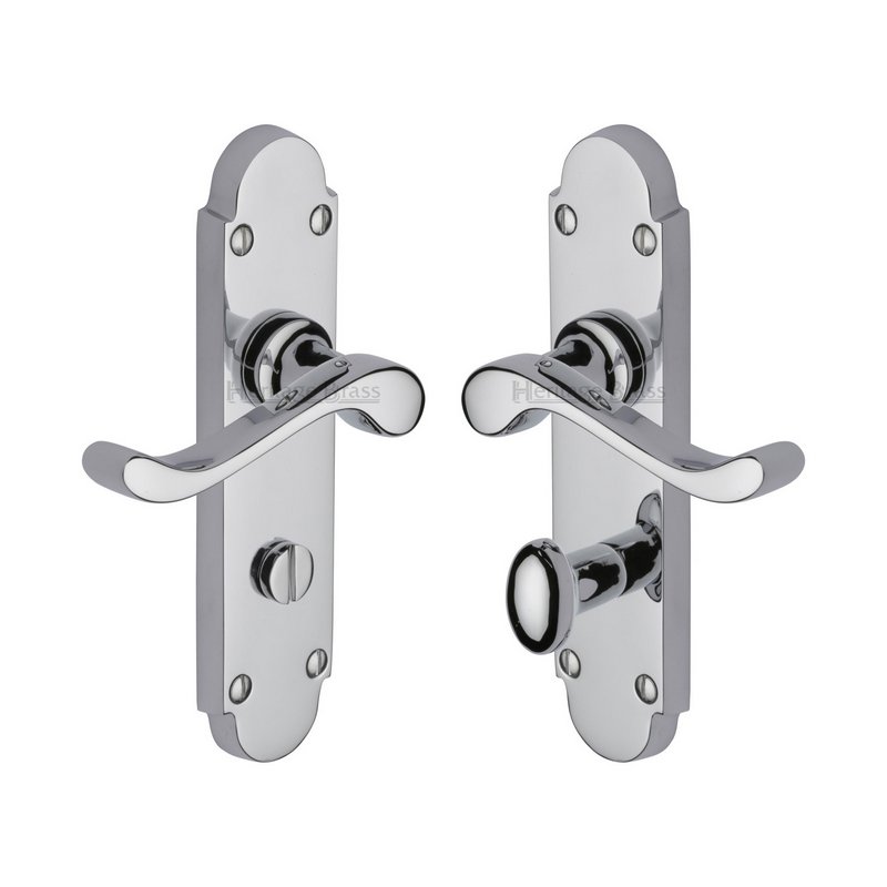 Savoy Door Handle on Plate - S620-PC