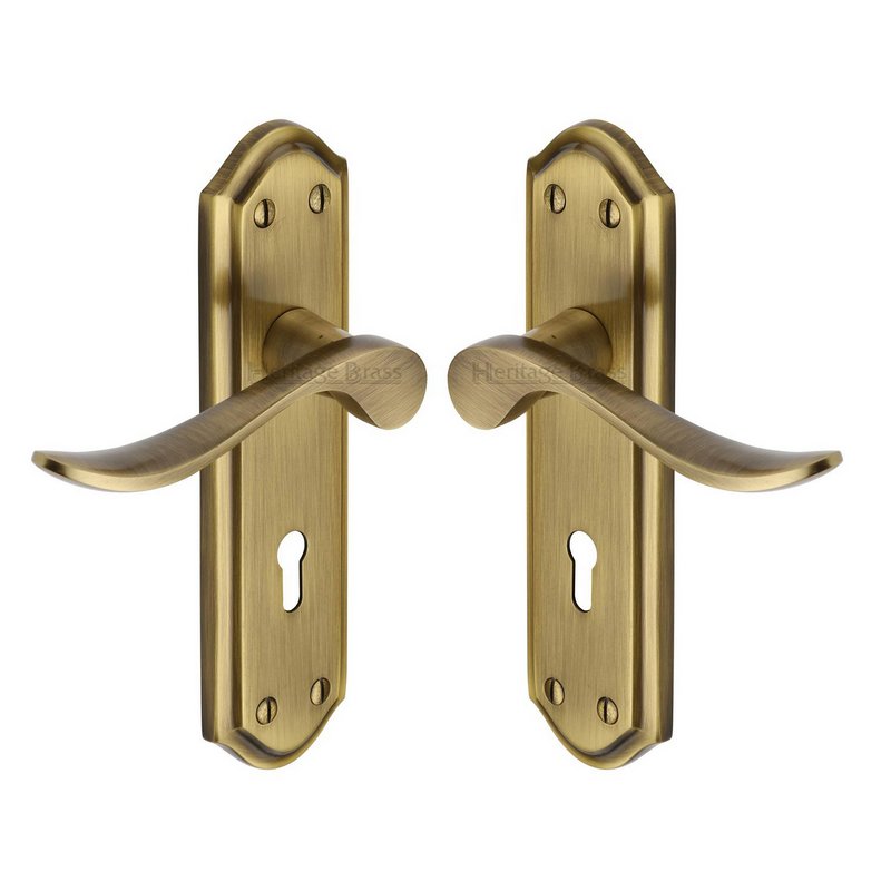 Sandown Door Handle on Plate - SAN1400-AT