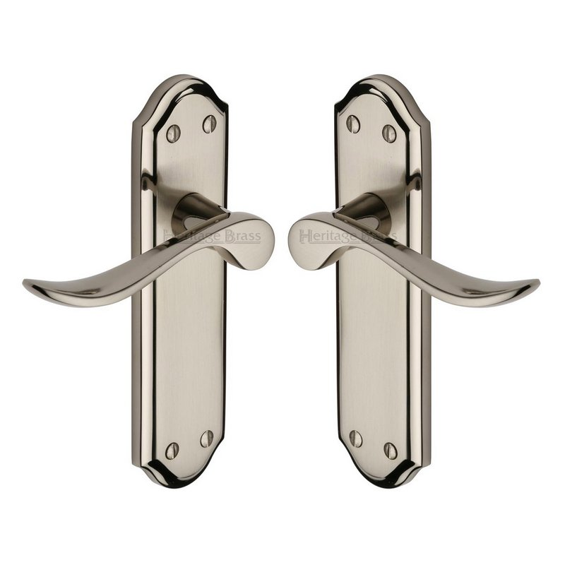 Sandown Door Handle on Plate - SAN1410-MC