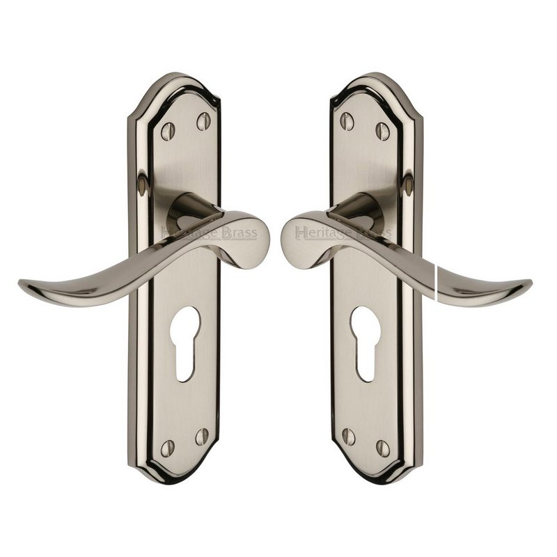 Sandown Door Handle on Plate - SAN1448-MC