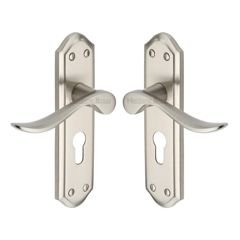 Sandown Door Handle on Plate - SAN1448-SN