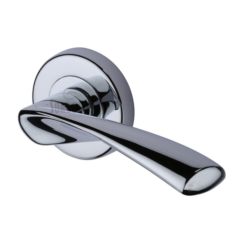 Treviso Door Handle on Round Rose - SC-2042-PC