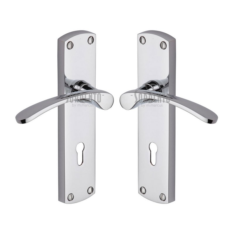 Sorrento Luca Door Handle on Plate - SC-400-PC