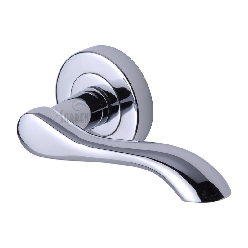 Aurora Door Handle on Round Rose - SC-7352-PC