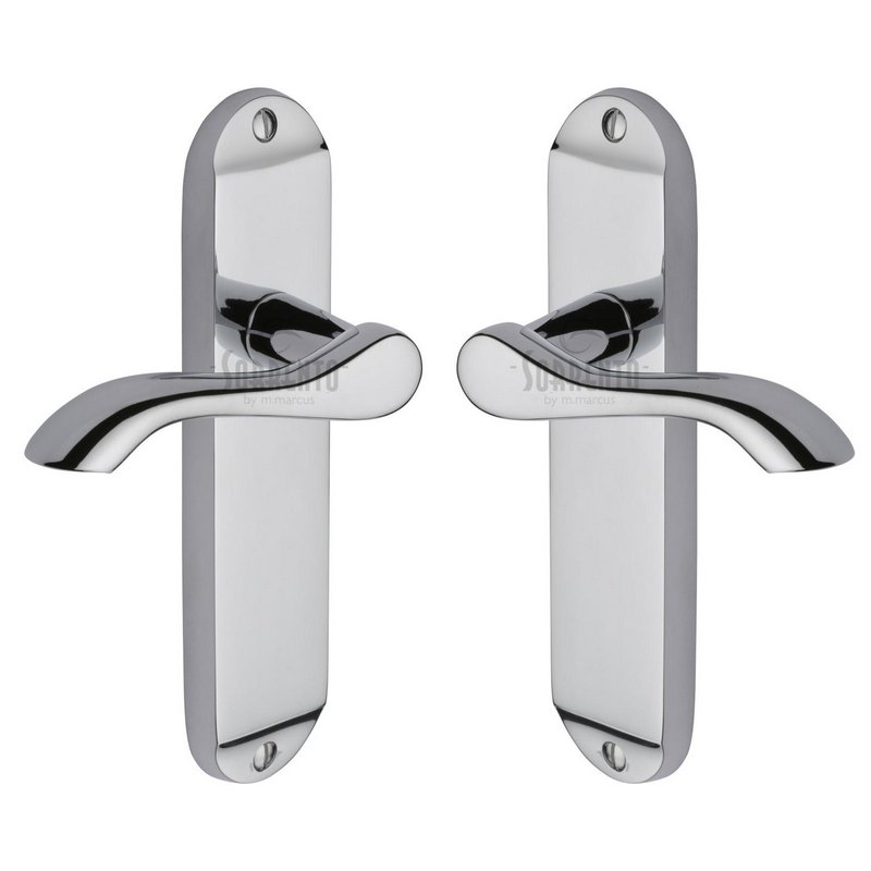 Aurora Door Handle on Plate - SC-7360-PC
