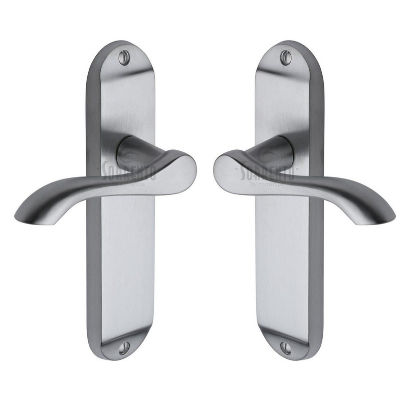 Aurora Door Handle on Plate - SC-7360-SC