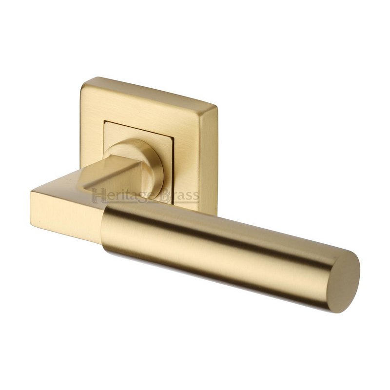 Bauhaus Sq Door Handle on Square Rose - SQ1926-SB