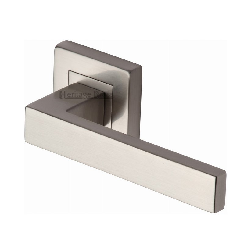 Delta Sq Door Handle on Square Rose - SQ5420-SN