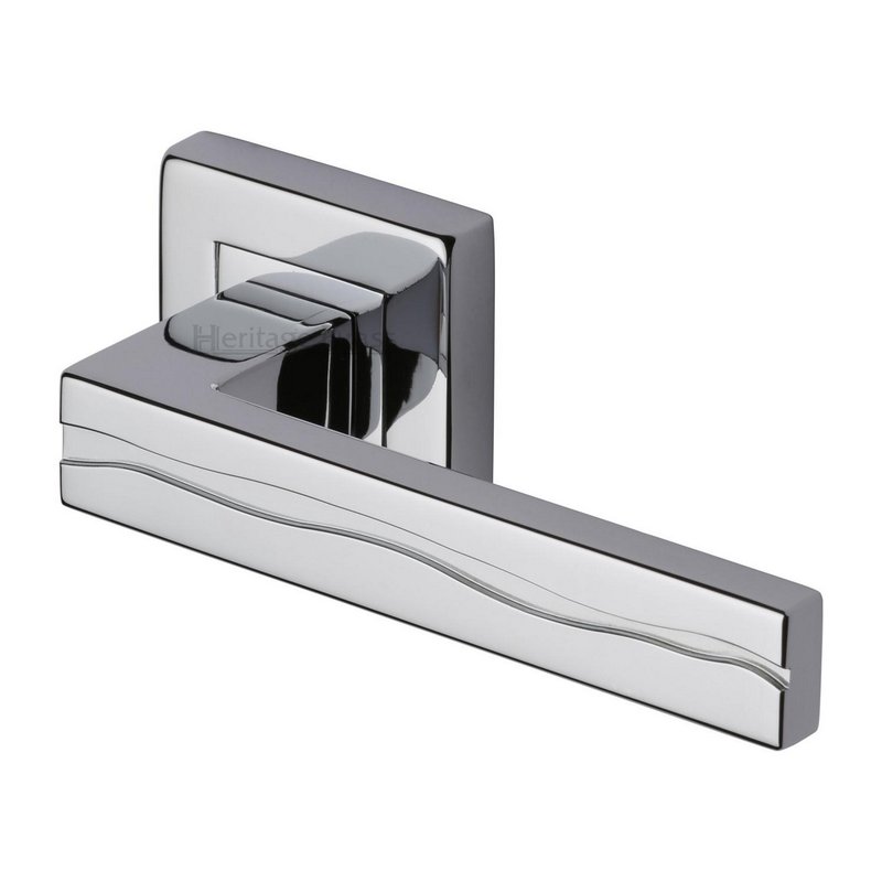 Amazon Sq Door Handle on Square Rose - SQ5440-PC