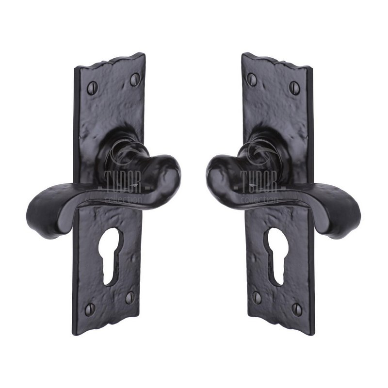 Tudor Shropshire Door Handle on Plate - TC148