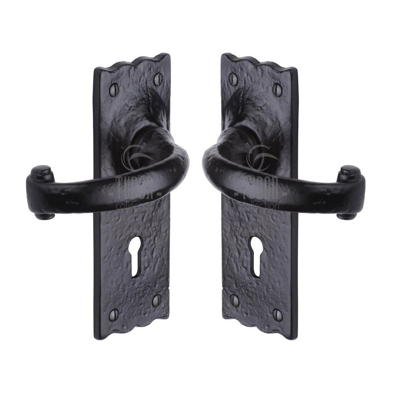 Tudor Colonial Door Handle on Plate - TC300