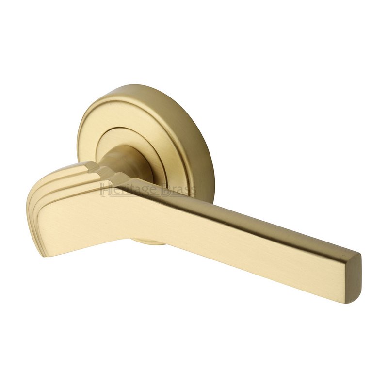 Tiffany Door Handle on Round Rose - TIF1926-SB