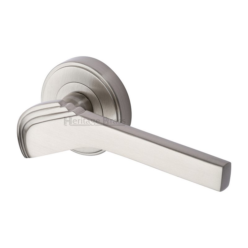 Tiffany Door Handle on Round Rose - TIF1926-SN