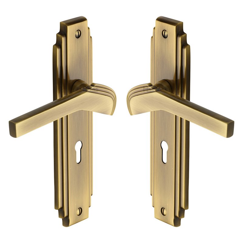 Tiffany Door Handle on Plate - TIF5200-AT