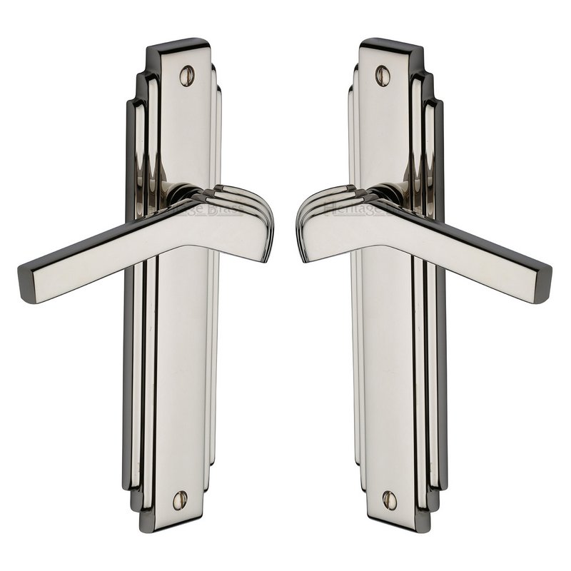 Tiffany Door Handle on Plate - TIF5210-PNF