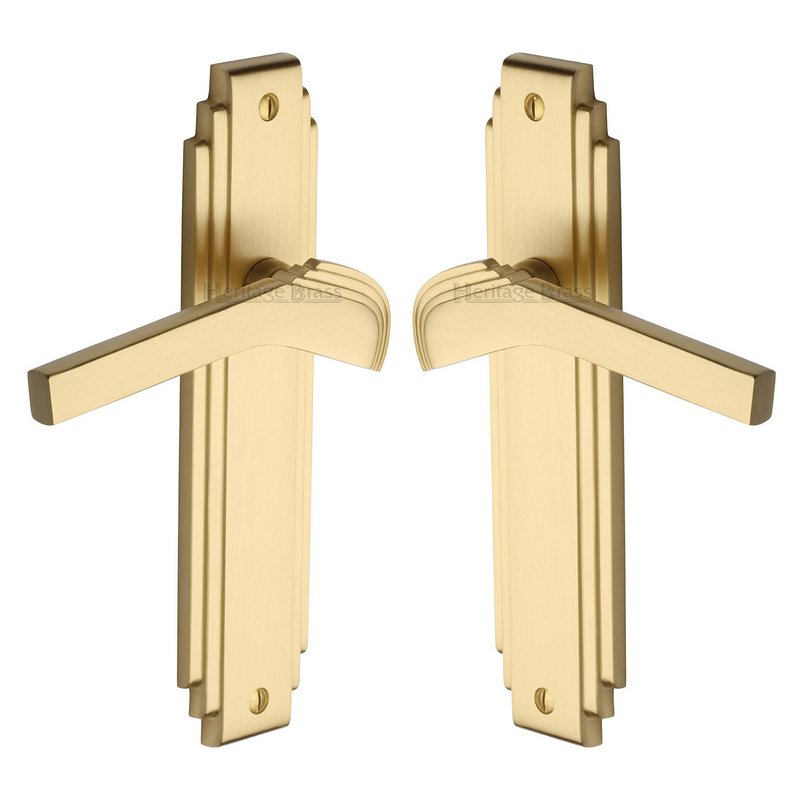 Tiffany Door Handle on Plate - TIF5210-SB
