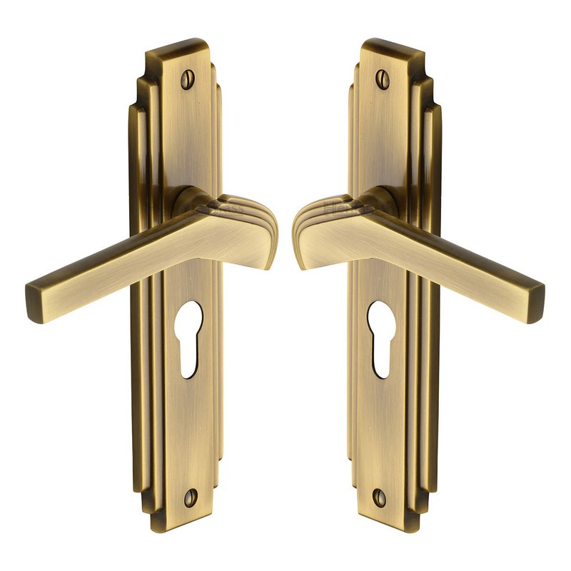 Tiffany Door Handle on Plate - TIF5248-AT