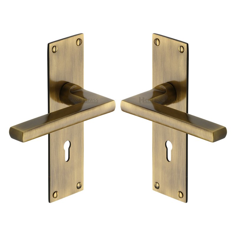 Trident Door Handle on Plate - TRI1300-AT