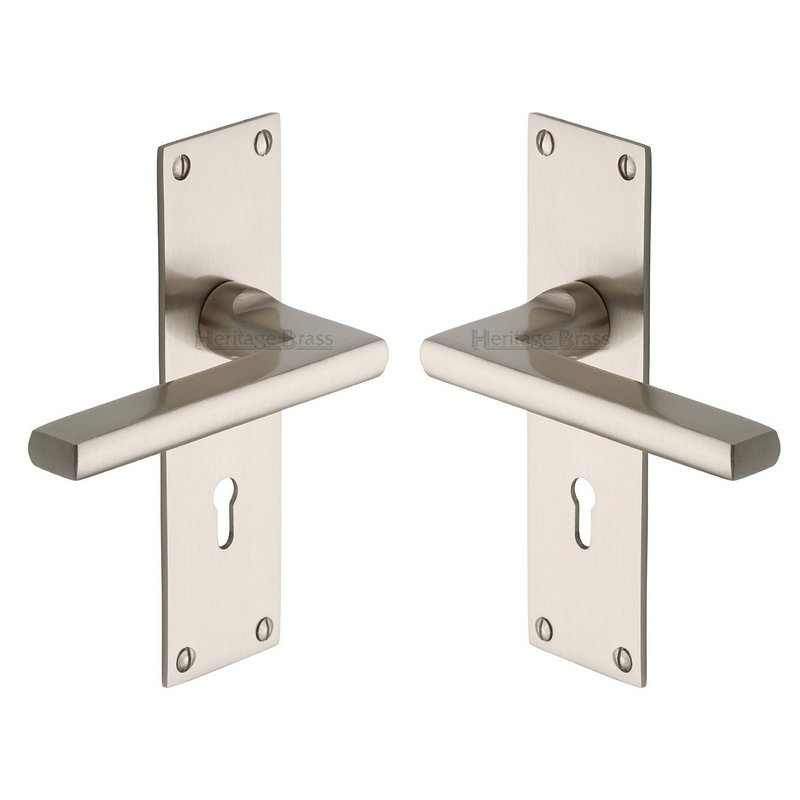 Trident Door Handle on Plate - TRI1300-SN