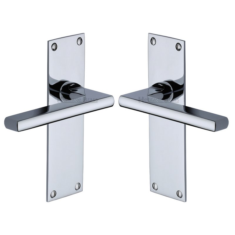 Trident Door Handle on Plate - TRI1310-PC