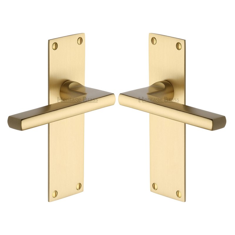Trident Door Handle on Plate - TRI1310-SB