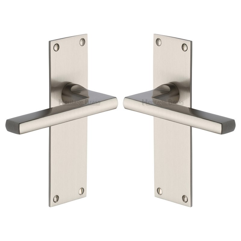 Trident Door Handle on Plate - TRI1310-SN
