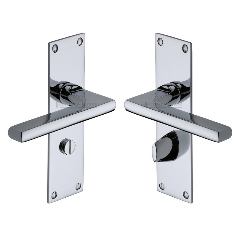 Trident Door Handle on Plate - TRI1330-PC
