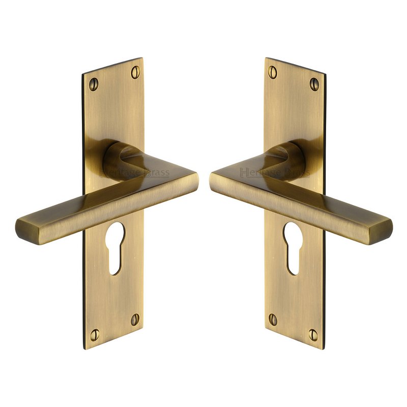 Trident Door Handle on Plate - TRI1348-AT