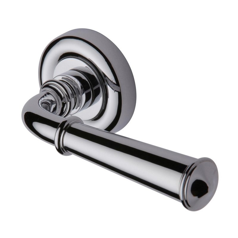 Colonial Door Handle on Round Rose - V1932-PC