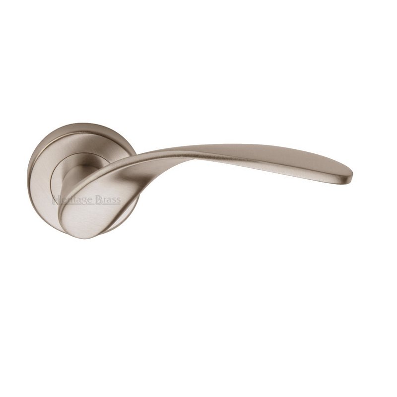 Volo Door Handle on Round Rose - V1950-SN