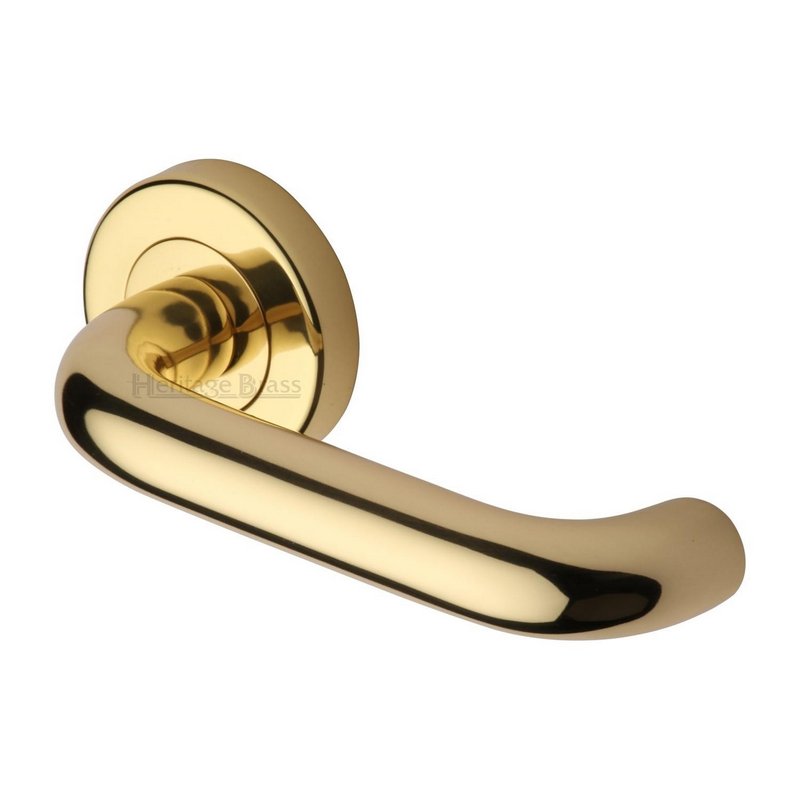Harmony Door Handle on Round Rose - V3090-PB