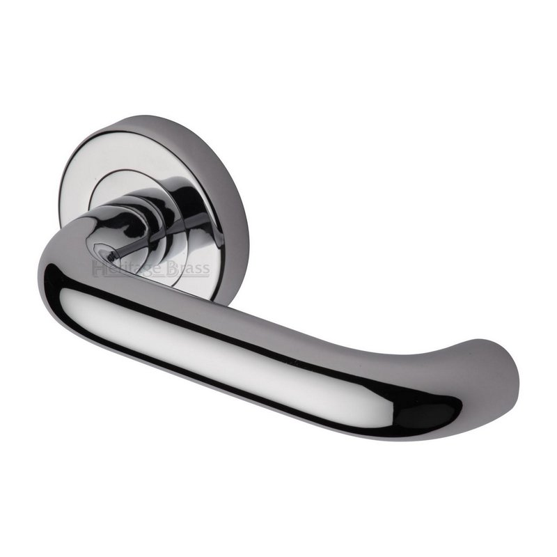 Harmony Door Handle on Round Rose - V3090-PC