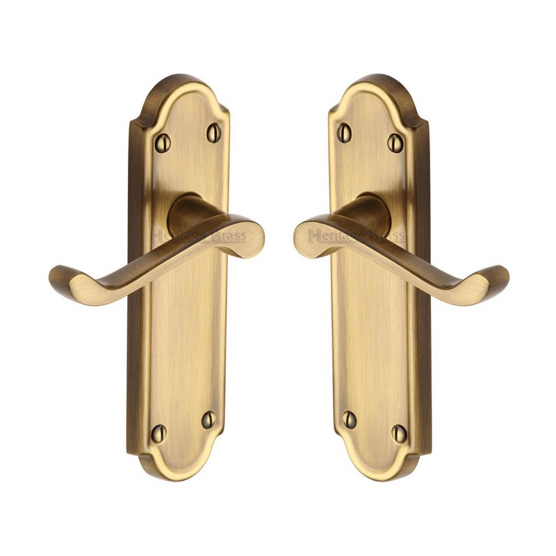 Meridian Door Handle on Plate - V313-AT