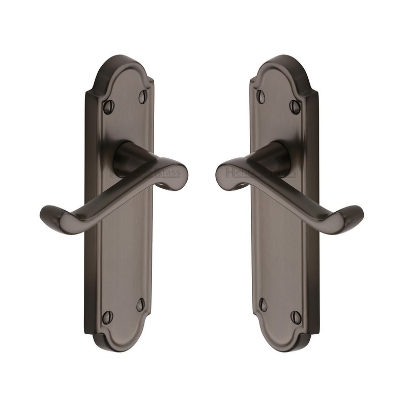 Meridian Door Handle on Plate - V313-MB