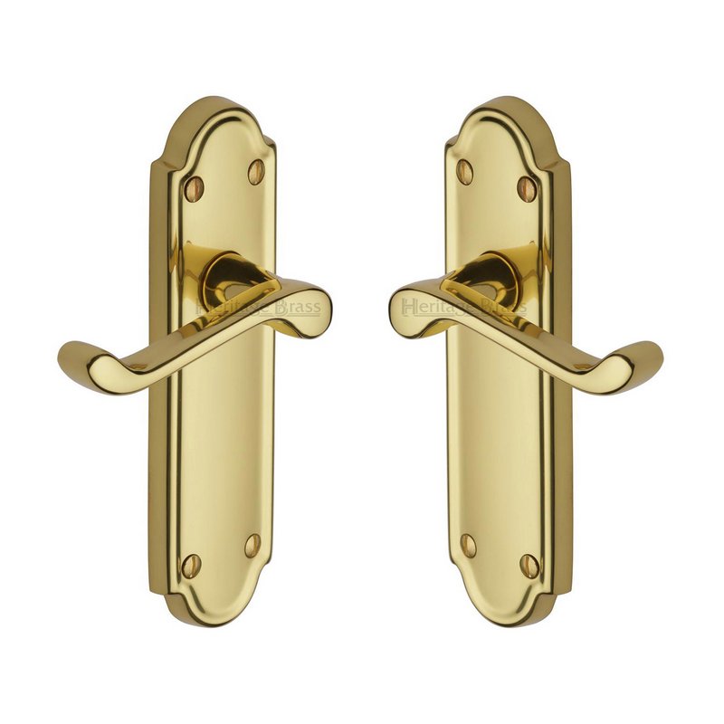Meridian Door Handle on Plate - V313-PB