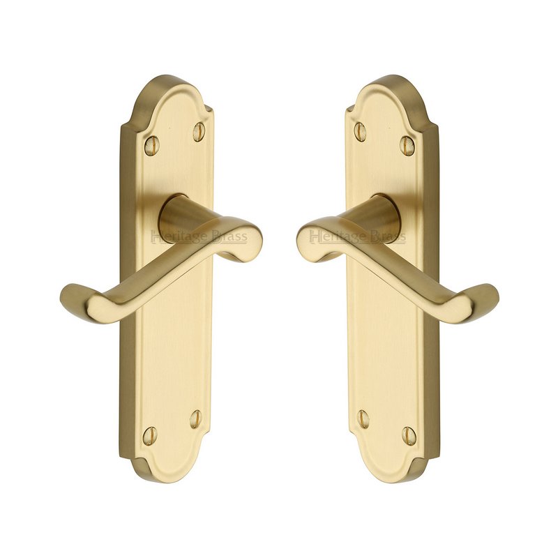 Meridian Door Handle on Plate - V313-SB