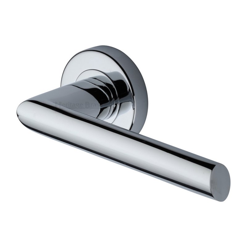 Mercury Door Handle on Round Rose - V3262-PC