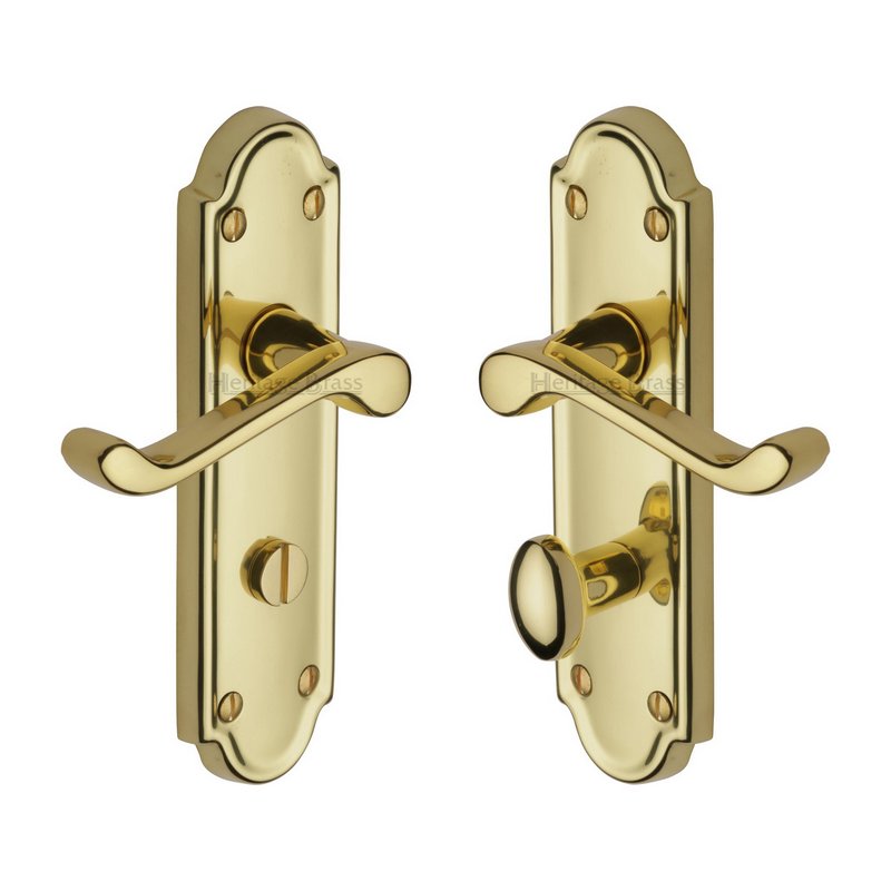 Meridian Door Handle on Plate - V330-PB